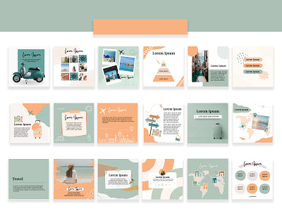 Instagram Canva Template 2d 2d art blog brand branding canva canva post design digital digital art identity branding illustration instagram instagram canva social media social media template template travel trip vector