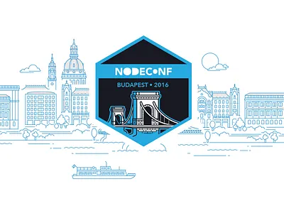 Nodeconf Budapest budapest chainbridge city conf icon line lines logo node nodeconf nodejs