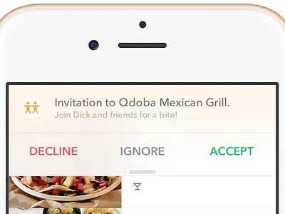 TasteBud Parties android ios notification tastebud ui ux