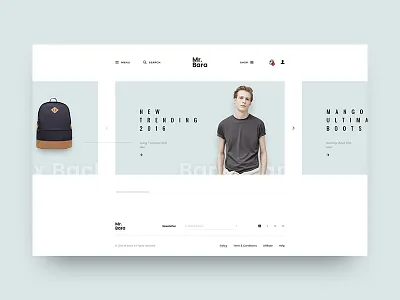Mr.Bara | Home Minimal carousel creative ecommerce fashion logancee minimal site slide unique web