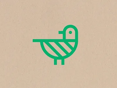 Greenteria bird branding identity leaf logo modern mono organic simple