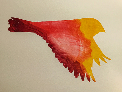 Memento Watercolor Screen Print animal bird diy gouache memento monoprint print printmaking process screenpring screenprinting watercolor