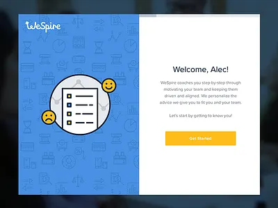 WeSpire - Onboarding desktop illustration onboarding