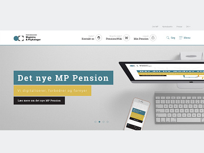 mppension.dk - Navigation concept css design hero html modern navigation