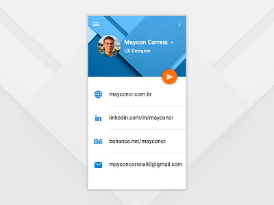 Personal presentation - Material Design android app design inspiration ios material design mobile personal presentation reference responsive welcome