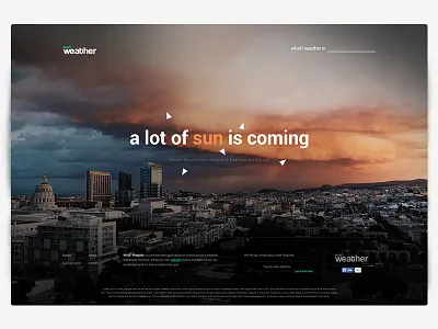 What? Weather - Web Application app cloud design minimal sun ui ux weather web what wip