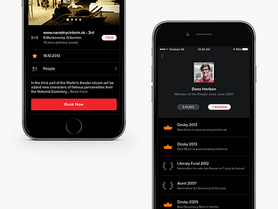 Performance Detail [WIP] app concept culture dark interface iphone people performance profile red theater ui ux