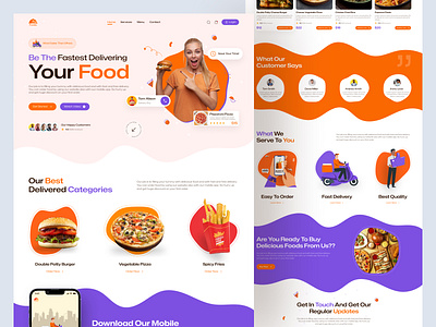 Food Delivery Website. clean website design colorfull website design food delivery app food delivery landing page food delivery website food website inspiration latest trendy website nft nft landing page popular 1 pro pro designer pro work team trending ui design ui ux web design website ui ux design