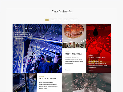 News article design grid ui ux