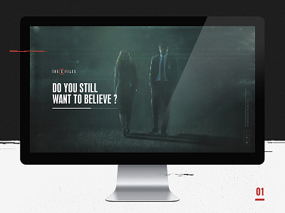 The XFiles - Concept 01 experience interactive layout loader loading the x files tv show type website