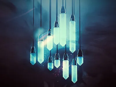 Shining 4 4 c4d cinema 4d concept concept art crystal digital art illustration photoshop type