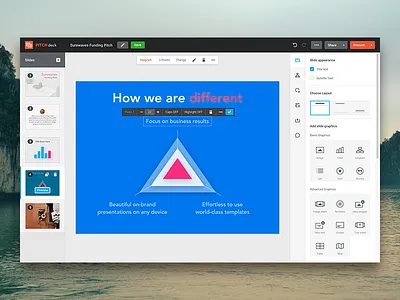 Presentation App Editor editor ui