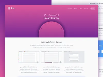 Smart History Landing Page design flat google home landing material materials modern music page ui