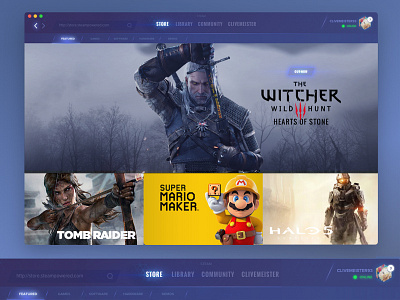 Steam Redesign games gaming geek mac nerd osx platform software steam witcher