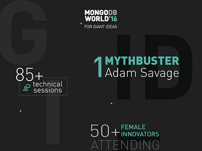 MongoDB World Type Poster brand identity infographic layout print typography