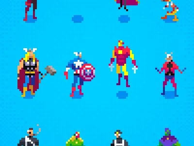 Pixel Marvels marvel pixel art