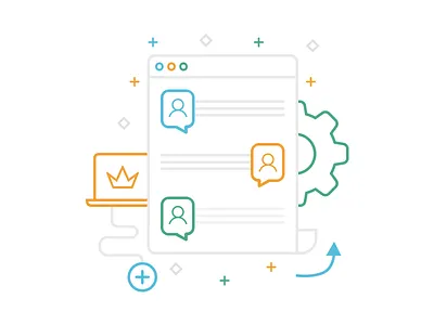 Blogging Illustrations android app blog button color google icon lollipop material profile tabs ui