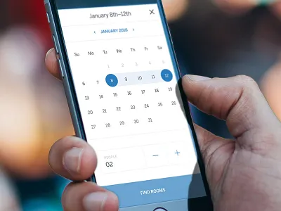 Hotel Date Selection calendar date hotel ios mobile responsive web