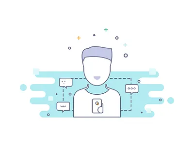 Sms Chat Illustrations app button color google icon illustrations lollipop material profile sms tabs ui