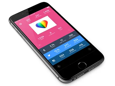 Social Stats, iOS App app ios mobile network social stats ui ux