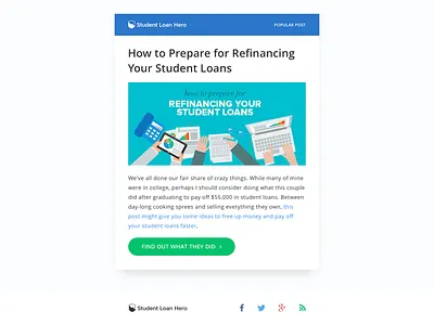 Student Loan Hero - Emails button cta email loan mobile responsive student