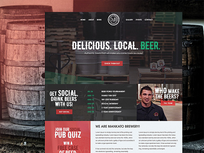 Mankato Brewery Website Concept beer brewery brewing clean concept dark design fresh mankato responsive ui website