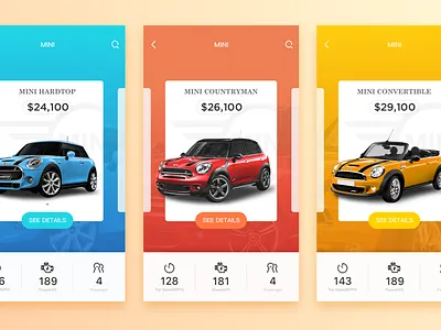 Choose the MINI you want to buy browse car color mini mobile passenger power speed ui