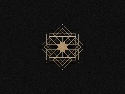 One Star black branding design geometric gold illustrator logotype star