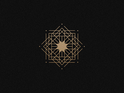 One Star black branding design geometric gold illustrator logotype star