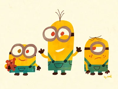 Minions animation character design illustration minions