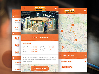 FairTrade Gemeenten App Concept app applicaiton cycle design fairtrade mobile phone responsive ui ux website