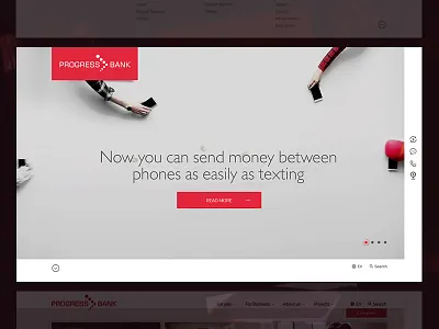 Progress Bank JSC bank bootstrap responsive design uiux
