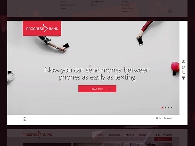 Progress Bank JSC bank bootstrap responsive design uiux