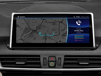 Day 034 - Car Interface auto bmw car dailyui dark dashboard interface lcd navigation sketch ui