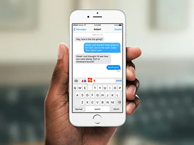 Maritime app flags ios keyboard water