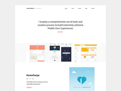 Portfolio [UX Designer] apps clean design flat layout minimal portfolio ui ux web