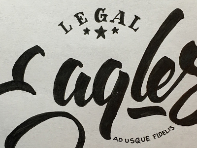 Legal Eagles T Shirt Design Concept calligraphy design eagle lettering type