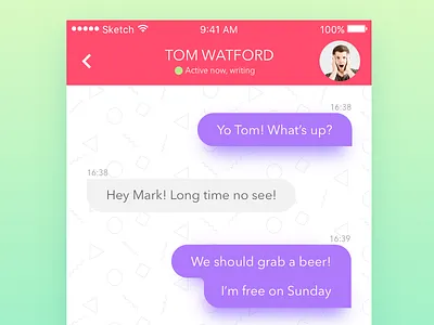 Messaging app android chat conversation daily ios messaging messenger snapchat talk ui whatsapp widget