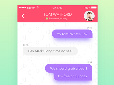 Messaging app android chat conversation daily ios messaging messenger snapchat talk ui whatsapp widget