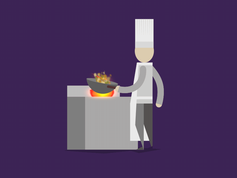 Kitchen 2d ae challenge chef creative fry kitchen prompt rubber hose stir