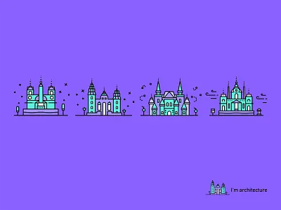 Hi~I'm Architecture IV architecture building hall house icon light moon museum star tower wind