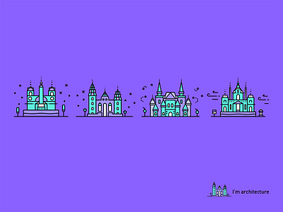 Hi~I'm Architecture IV architecture building hall house icon light moon museum star tower wind