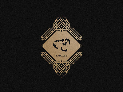 Sauvage animal art art deco concept design gold illustrator vector