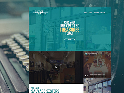 Salvage Sisters website concept antiques clean concept design fresh mankato responsive salvage salvage siters social ui website