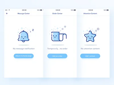 Empty state design