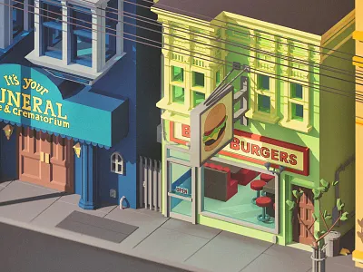 Best burger in town! 3d bob bobs burger bobsburger burgers gene louise low poly lowpoly lynda tina tvshows
