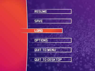 Game menu (active) console game menu pc video