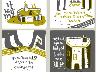 Carp comic illustration printmaking self esteem wishbow zine