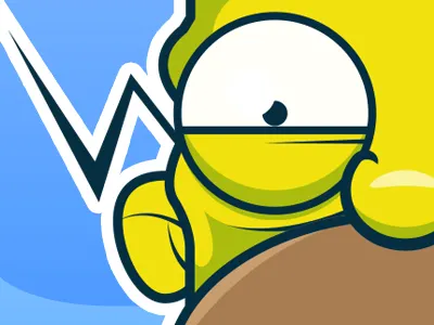 Homer kaiju cartoon homer illustration simpsons vector wallpaper