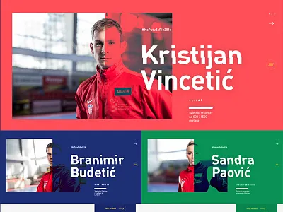 Rio 2016 Paralympic Games — Athlete page flat landing minimal rio simple typography web website